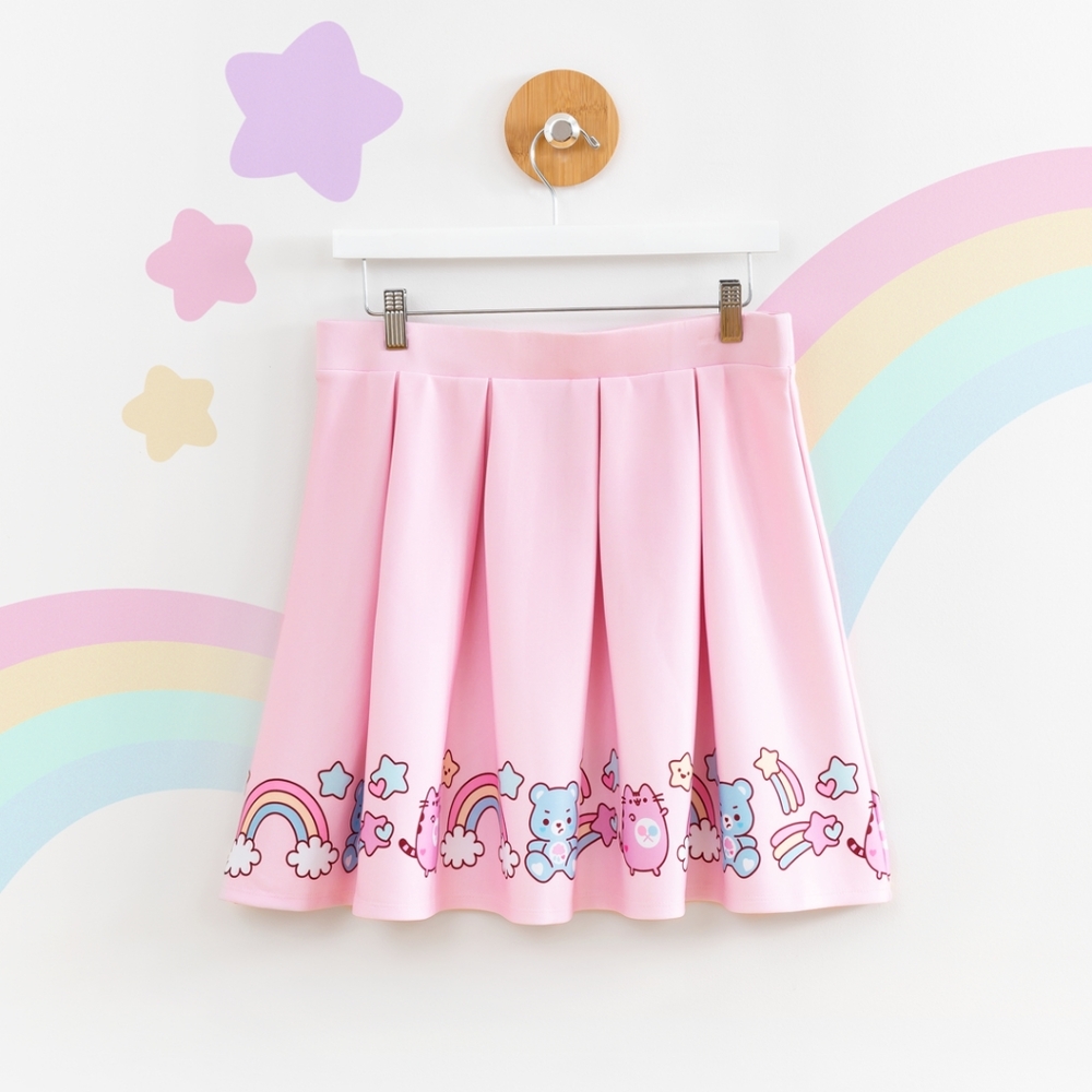 Pusheen care bear skater skirt